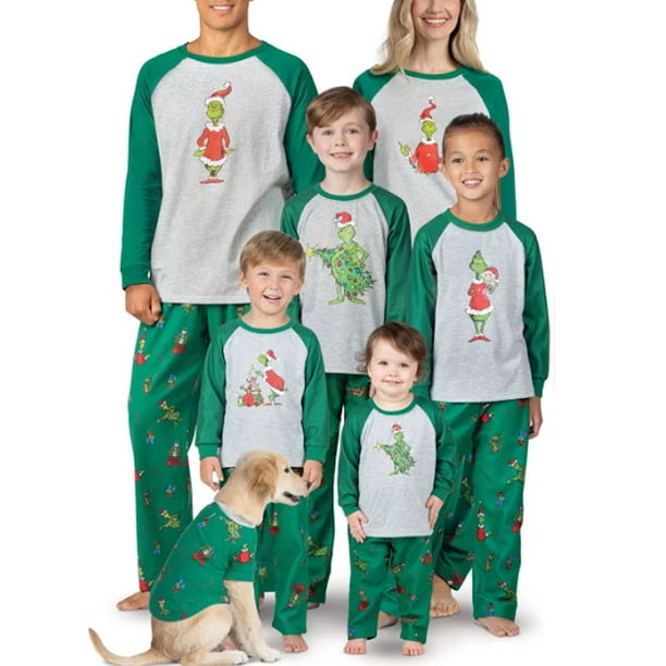 Pant Set Xmas Sleepwear Nightwear Kids Boys Girls Christmas Pyjamas Pjs Shirt 